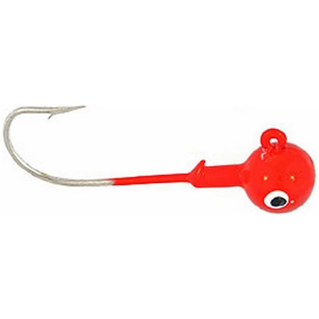 Bola 0.06 oz Ball Jig Head, Red, 10PK BO2981344